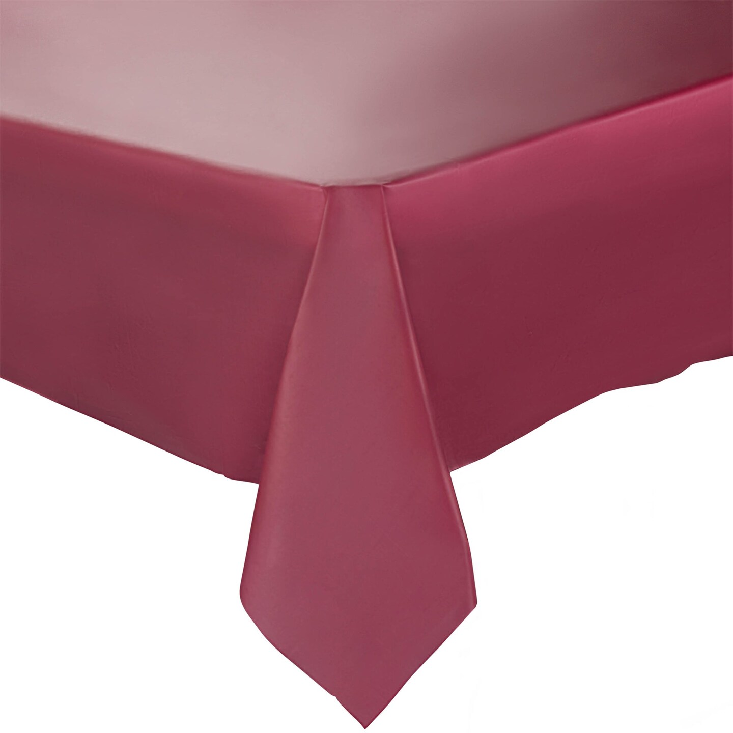 Burgundy Rectangular Disposable Plastic Tablecloths - 54" x 108" (96 Tablecloths)