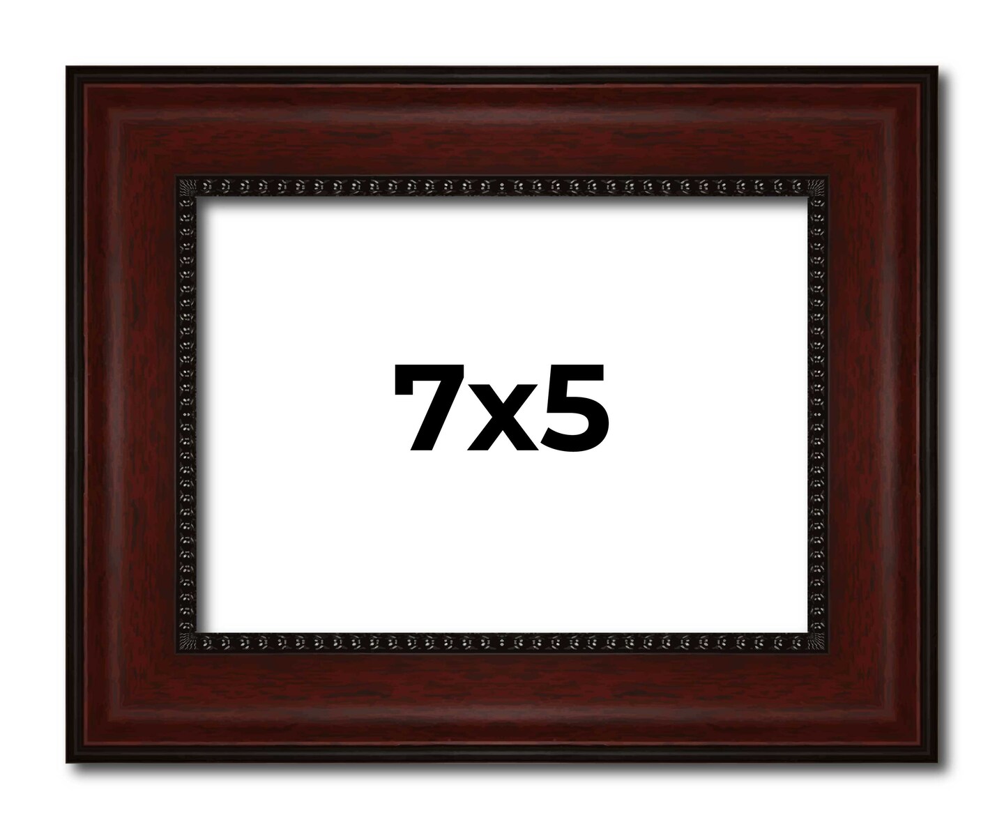 Photo Size Distressed Brown Picture Frame - UV Acrylic, Foam Board Backing, Hanging Hardware