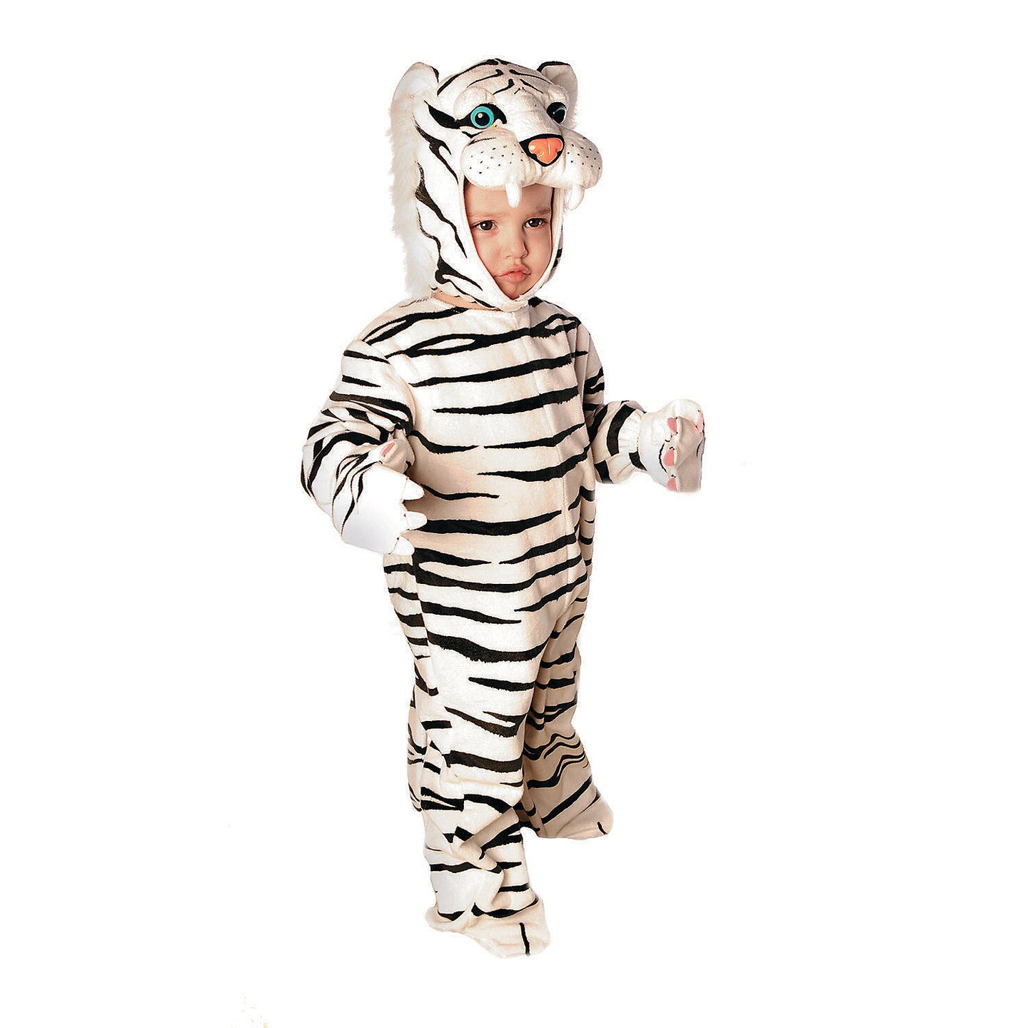 Toddler Plush White Tiger Costume
