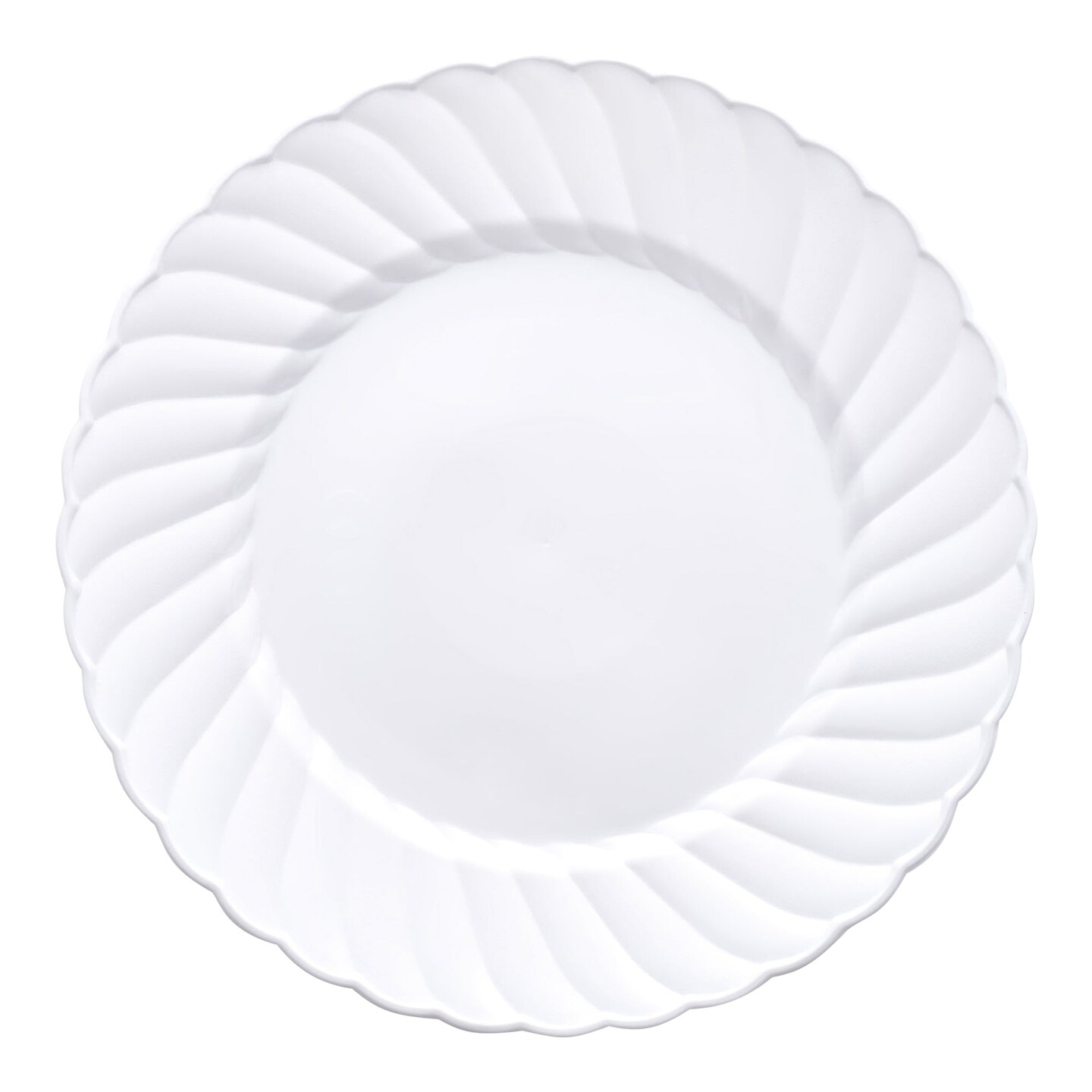 White Flair Plastic Dinner Plates - 10.25&#x22; (144 Plates)