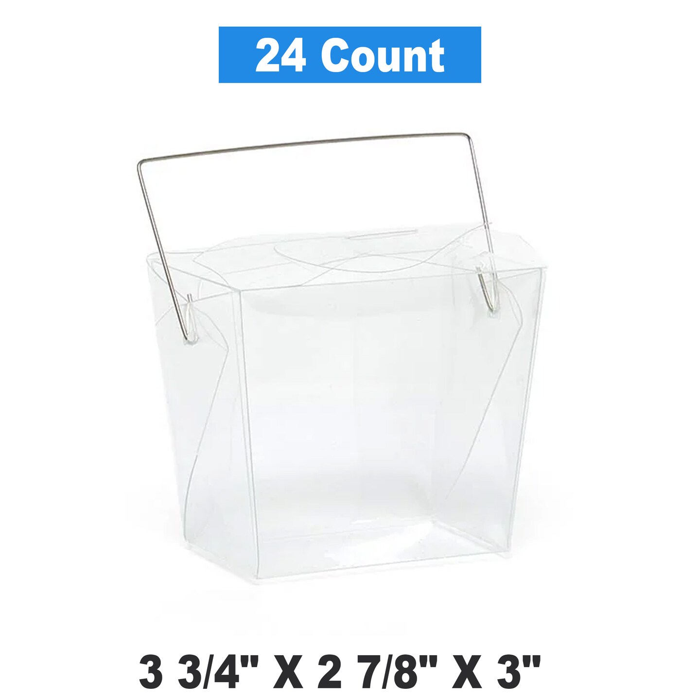 Mini Clear Display Box with Wire Handle 3.75&#x22; x 2.88&#x22; x 3&#x22;
