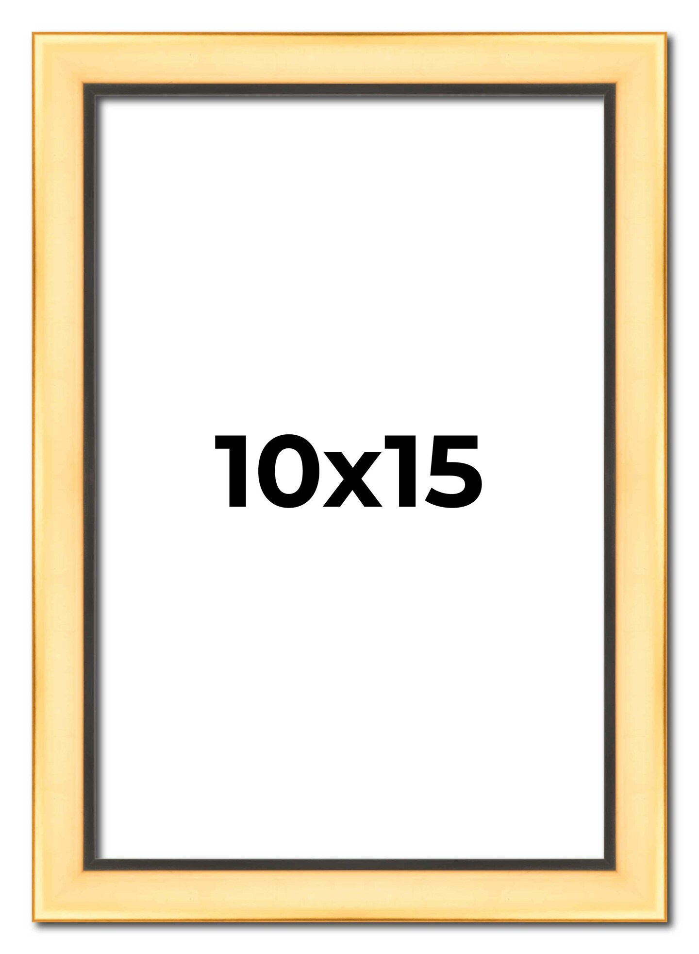 Photo Size Simple Gold Picture Frame - UV Acrylic, Foam Board Backing, Hanging Hardware