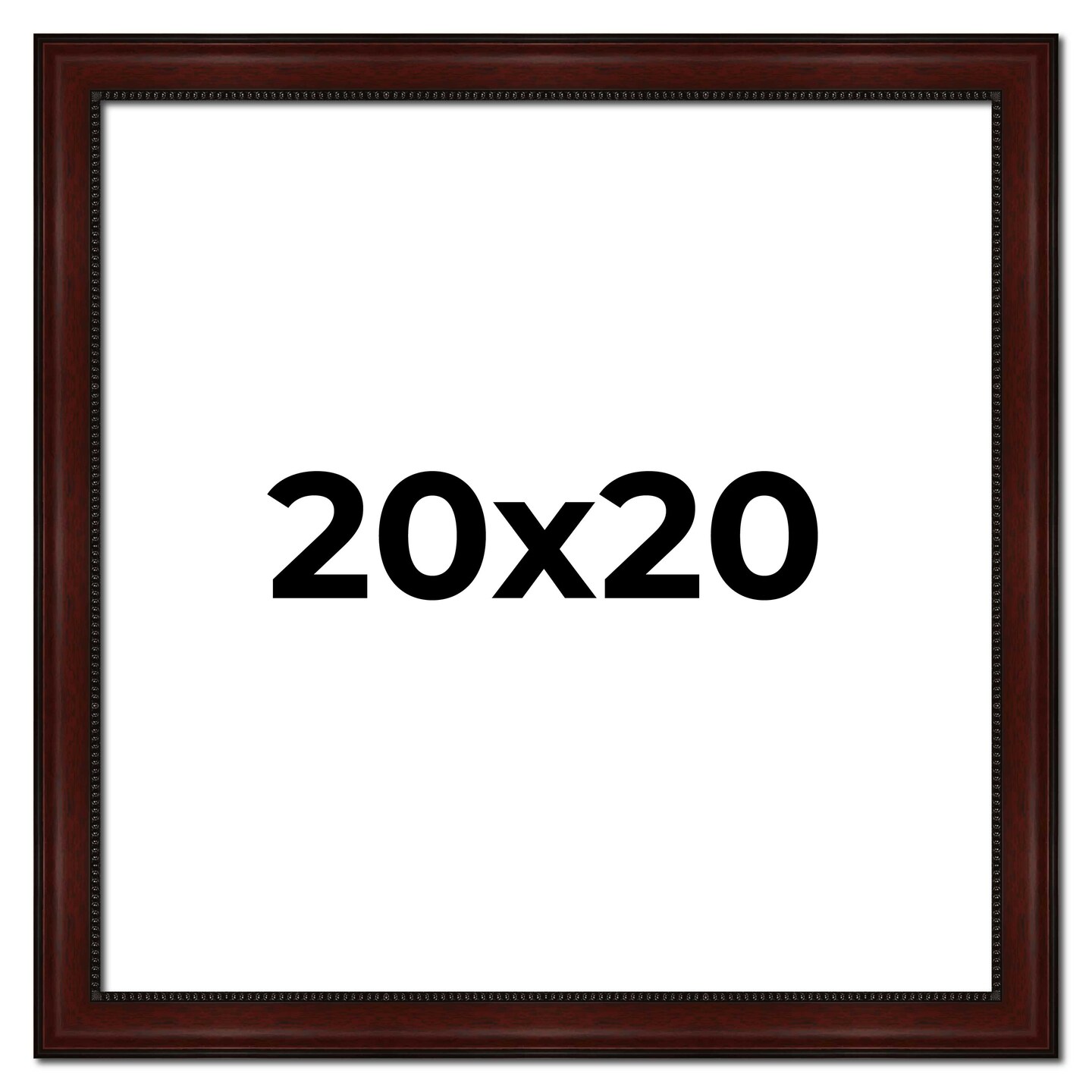 Square Distressed Brown Picture Frame - UV Acrylic, Foam Board Backing, Hanging Hardware