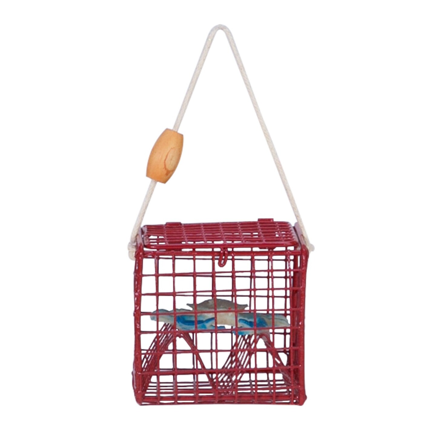 Crab trap with Blue Crab Ornament