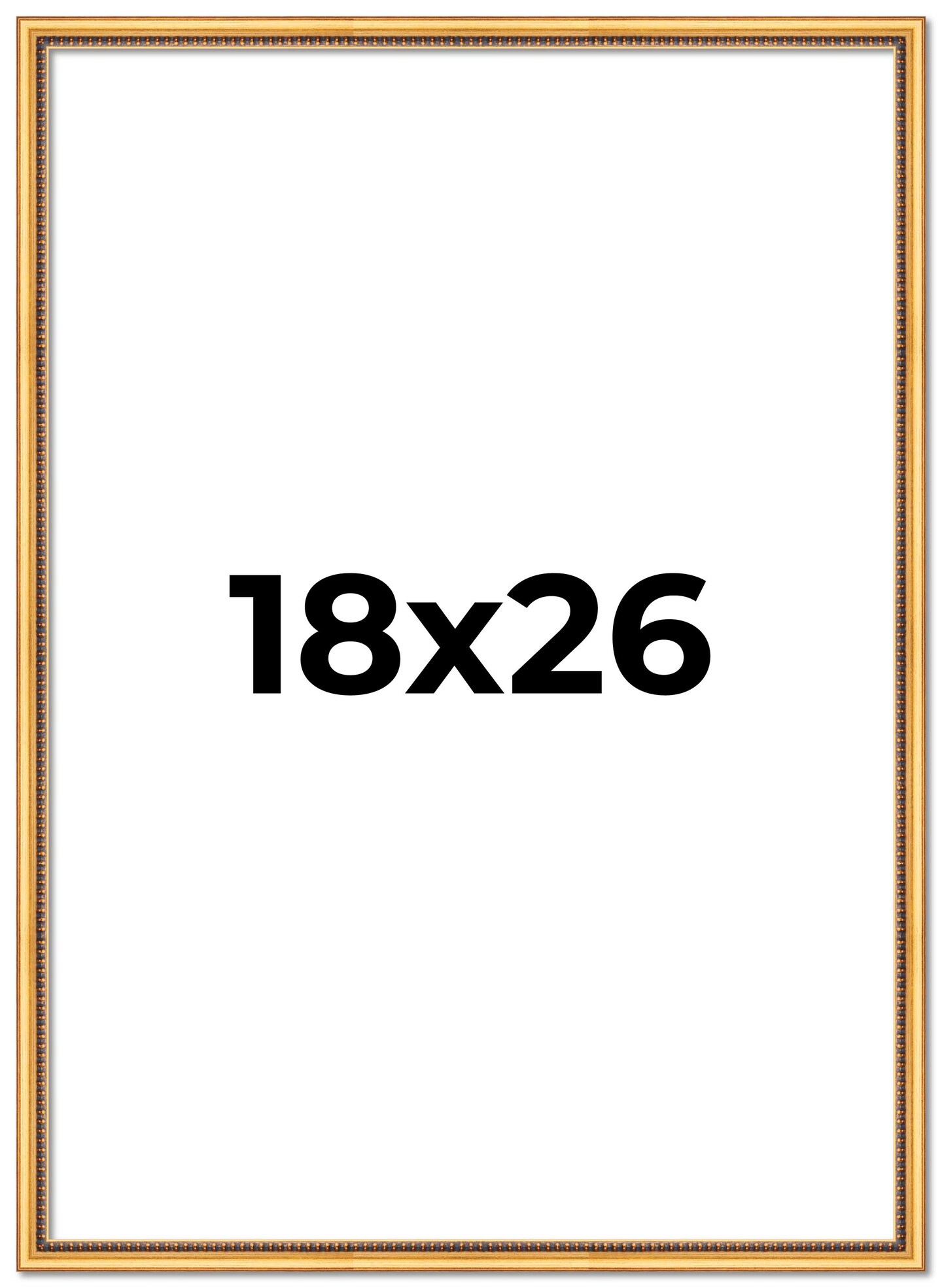 Classic Modern Gold Picture Frame - UV Acrylic, Foam Board Backing, Hanging Hardware