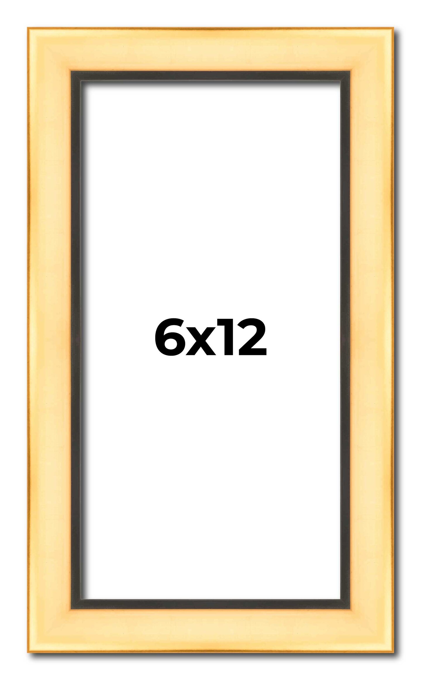 Panoramic Simple Gold Picture Frame - UV Acrylic, Foam Board Backing, Hanging Hardware