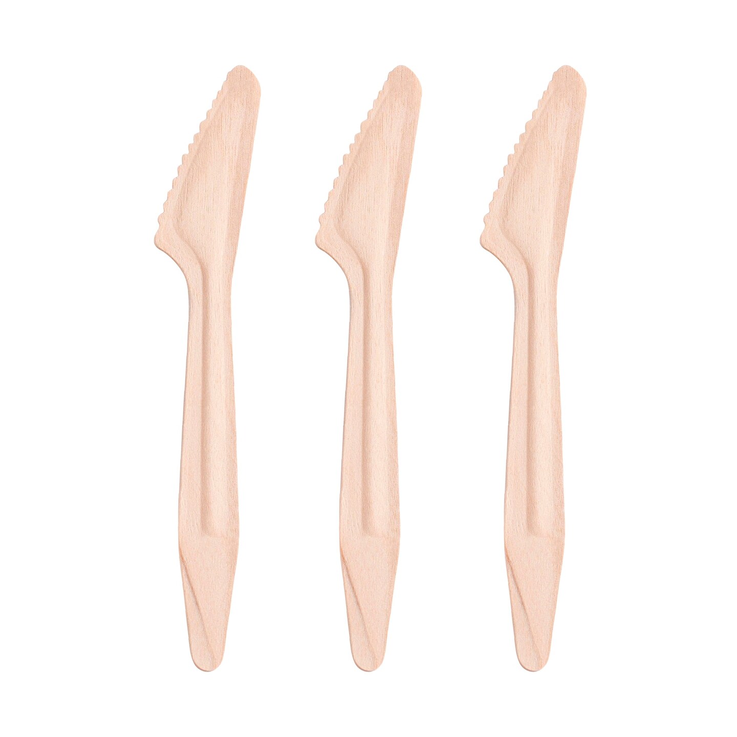 Natural Birch Eco-Friendly Disposable Dinner Knives (600 Knives)