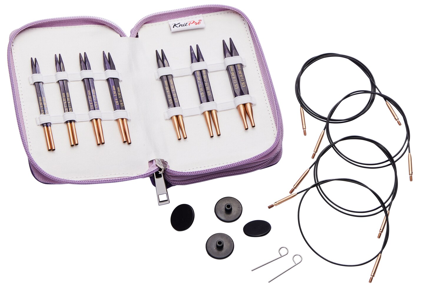 KnitPro-J&#x27;adore Deluxe Interchangeable Knitting Needle Set-7 Pair Of Needles - Normal