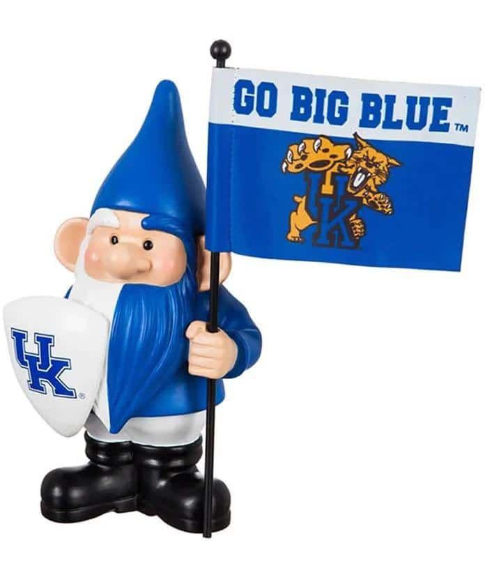 Kentucky Wildcats Gnome with Flag Go Big Blue