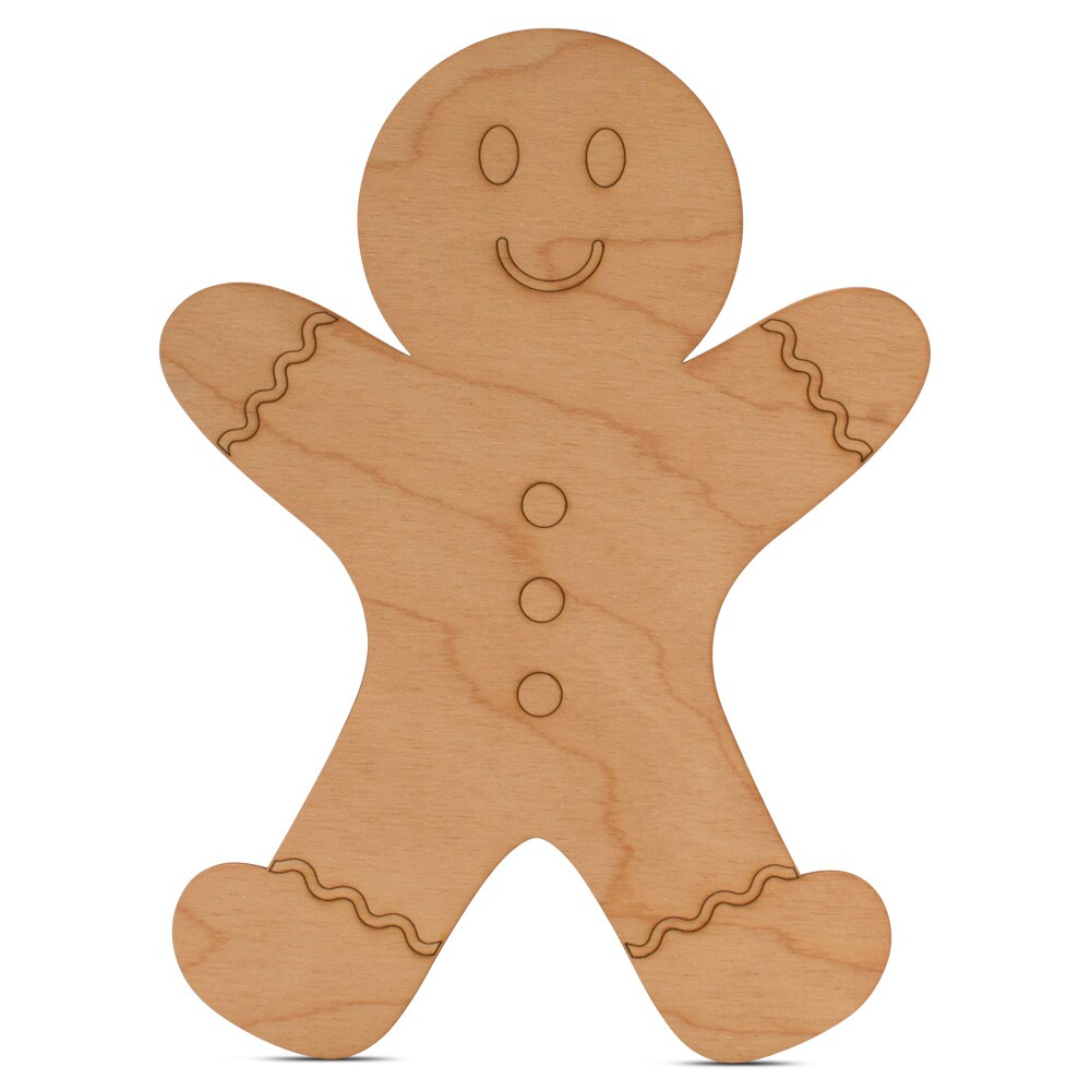 Christmas Wood Gingerbread Man Cutout, From 6"- 22" | Woodpeckers