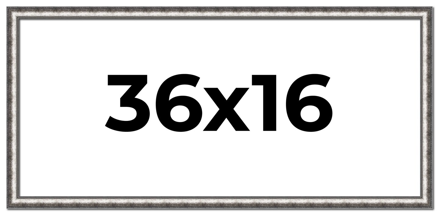 Panoramic Slim Profile Silver Frame - UV Acrylic, Foam Board Backing, Hanging Hardware