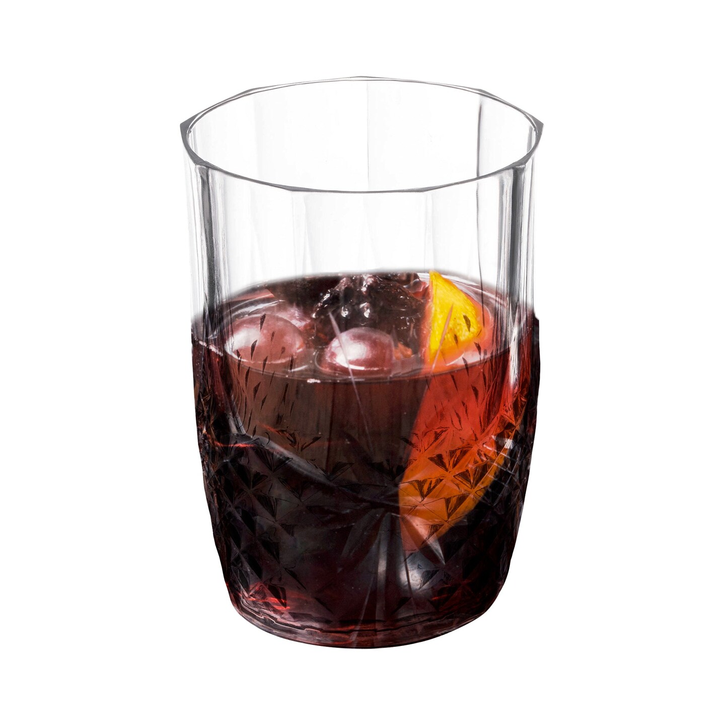 Clear Stripe Round Disposable Plastic Tumblers - 16 oz. (48 Tumblers)