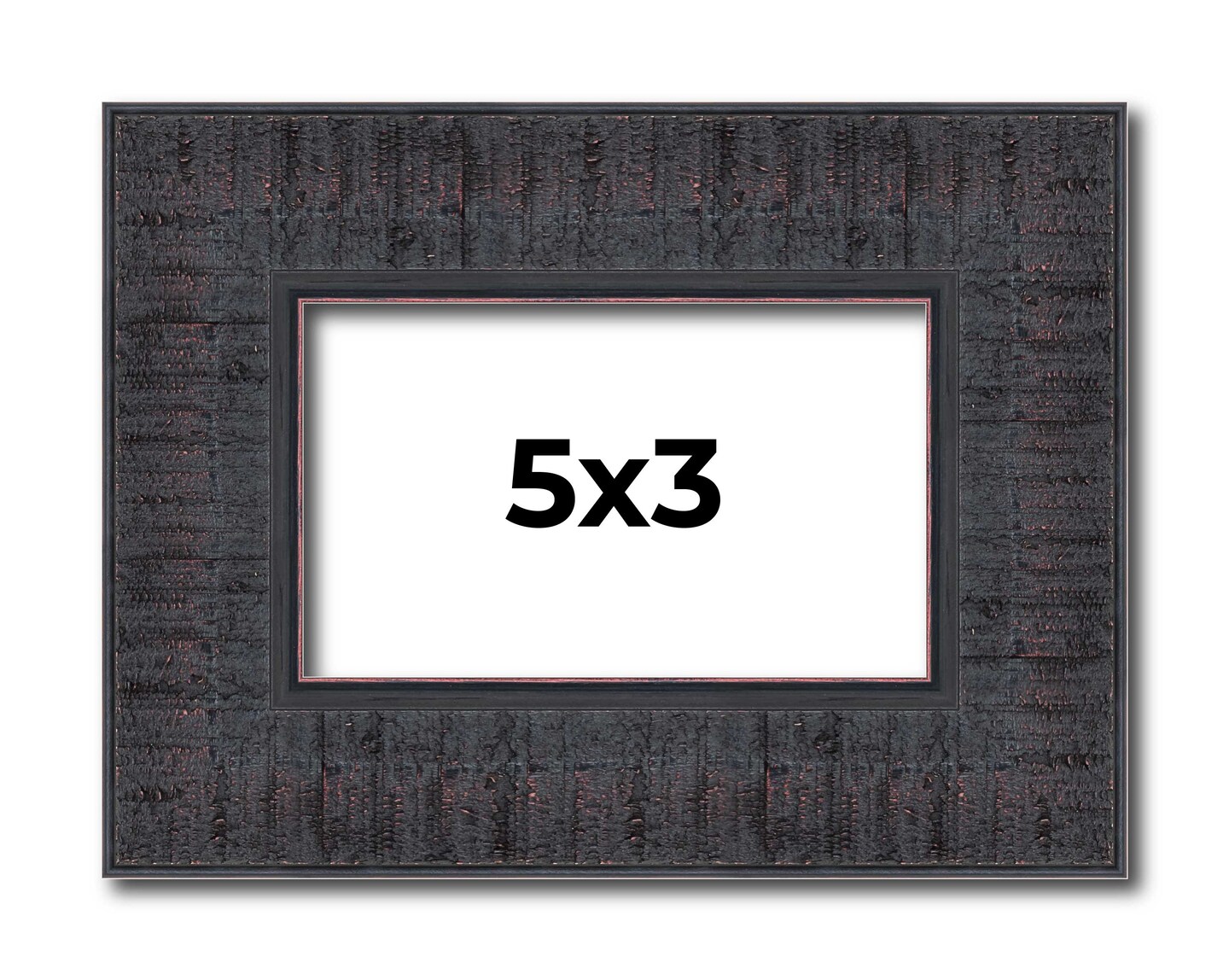 Photo Size Distressed Brown Picture Frame - UV Acrylic, Foam Board Backing, Hanging Hardware
