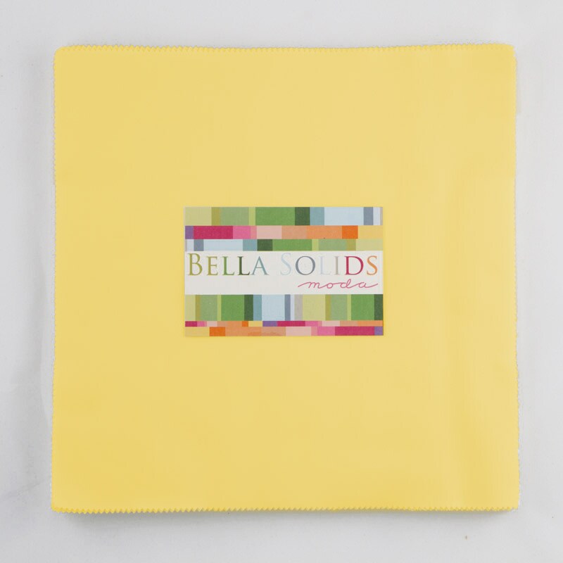 Bella Solids 10" Square Junior Pack (Junior Layer Cake) in 30's Yellow by Moda for Moda (9900JLC 23)