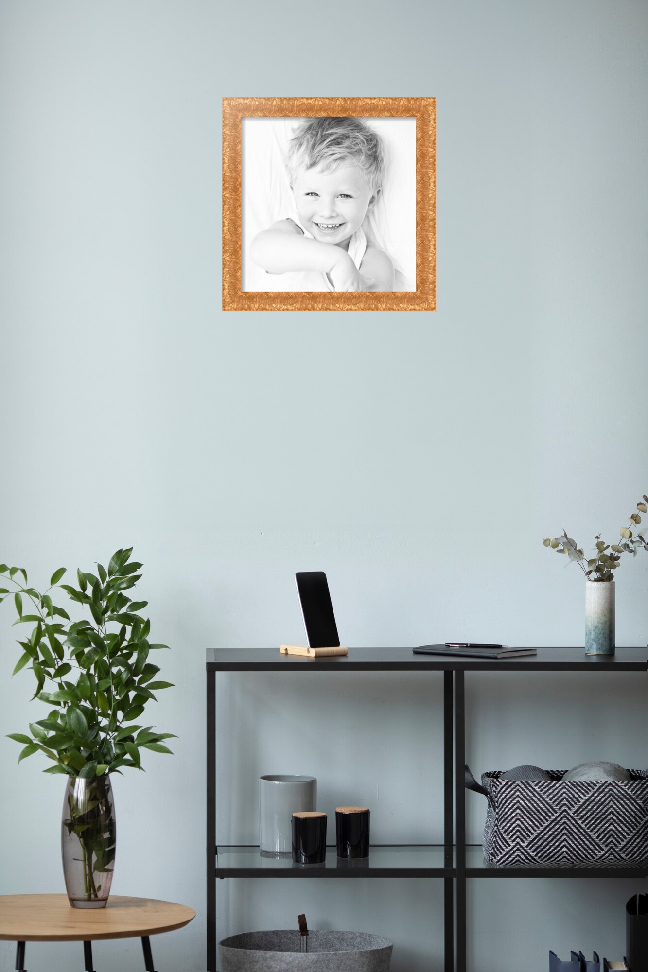 ArtToFrames 16x16 Inch Picture Frame, This 1.00 Inch Custom Wood Poster Frame is Available in Multiple Colors, Great for Your Art or Photos - Comes with Regular Glass and Corrugated Backing (A72LS)