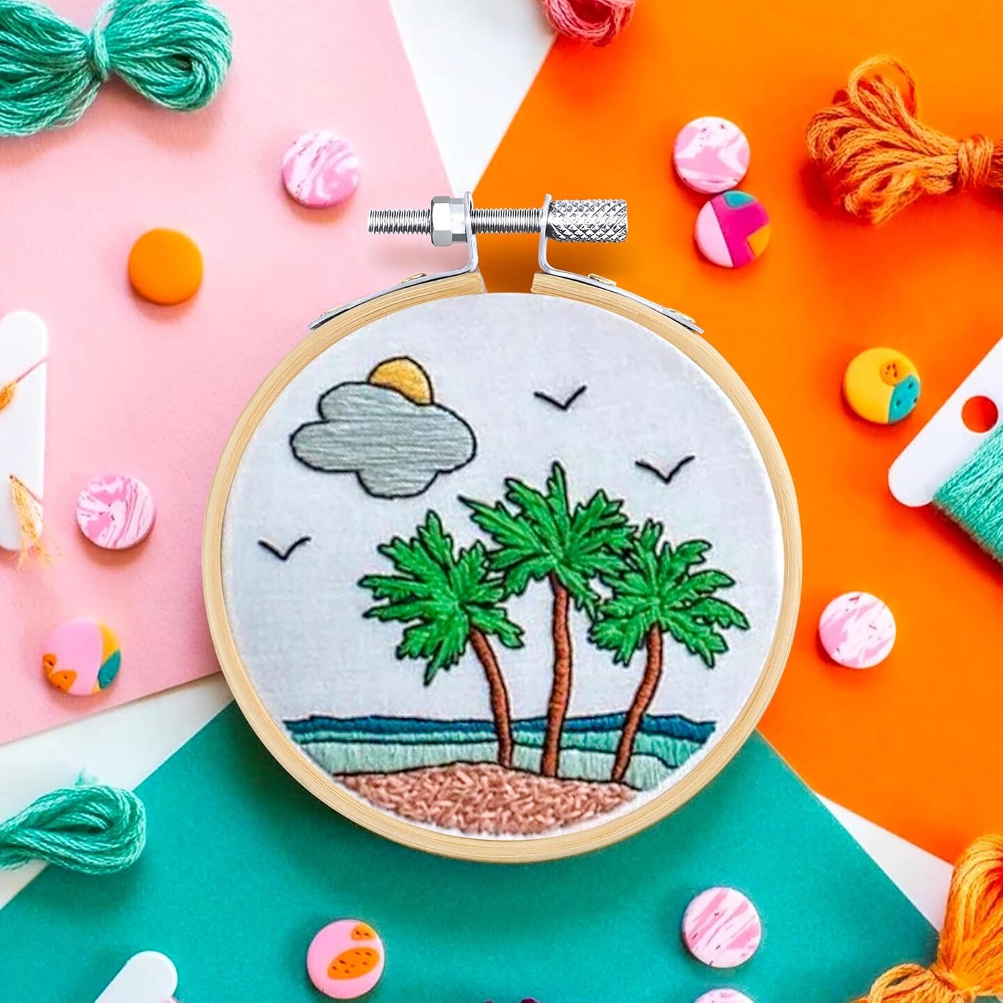 3 Inch 12 Pieces Small Embroidery Hoops Bamboo Circle Cross