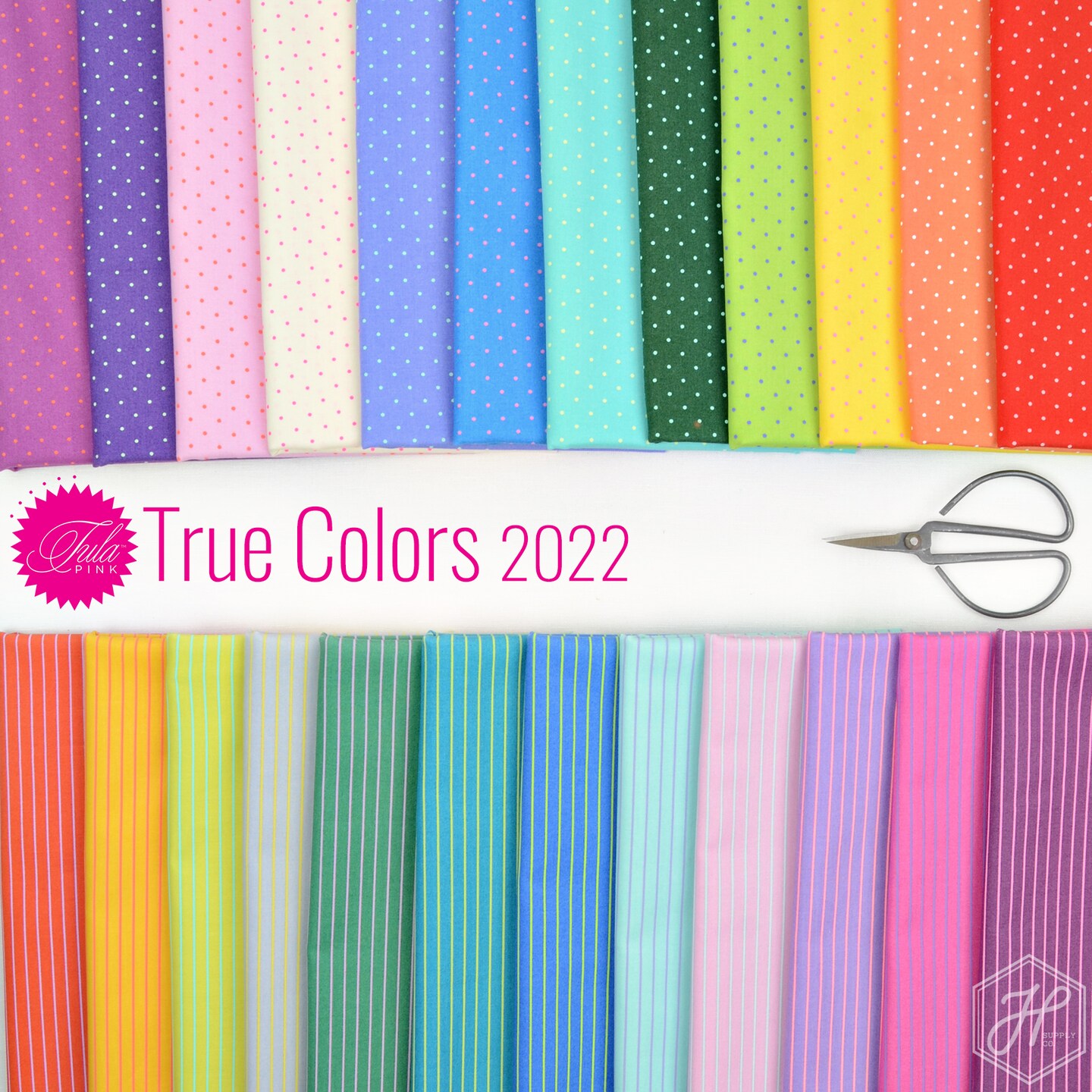 Tula&#x27;s True Colors 2022 2.5&#x22; Strip Roll (Jelly Roll) in Tiny Coordinates by  for Free Spirit (FB4DRTP.TINYCOOR)