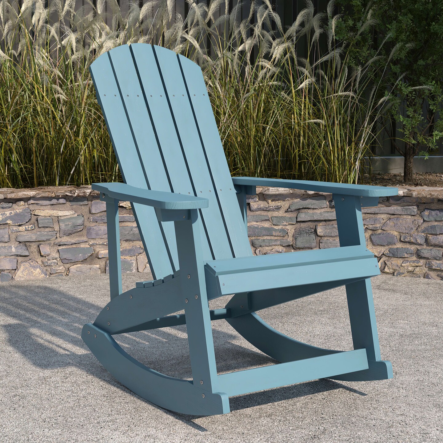 Merrick Lane Atlantic All-Weather Polyresin Adirondack Rocking
