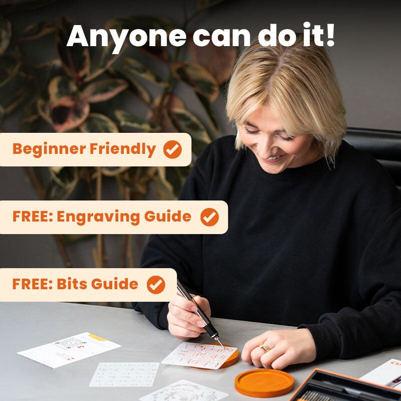 Customizer Engraving Pen by Resparked (Formerly Culiau): Ultimate Cordless Portable Tool for Artists &#x26; DIYers - Engrave 50+ Surfaces - Beginner Friendly - Rechargeable - Free 30 Bits &#x26; Mastery Guide