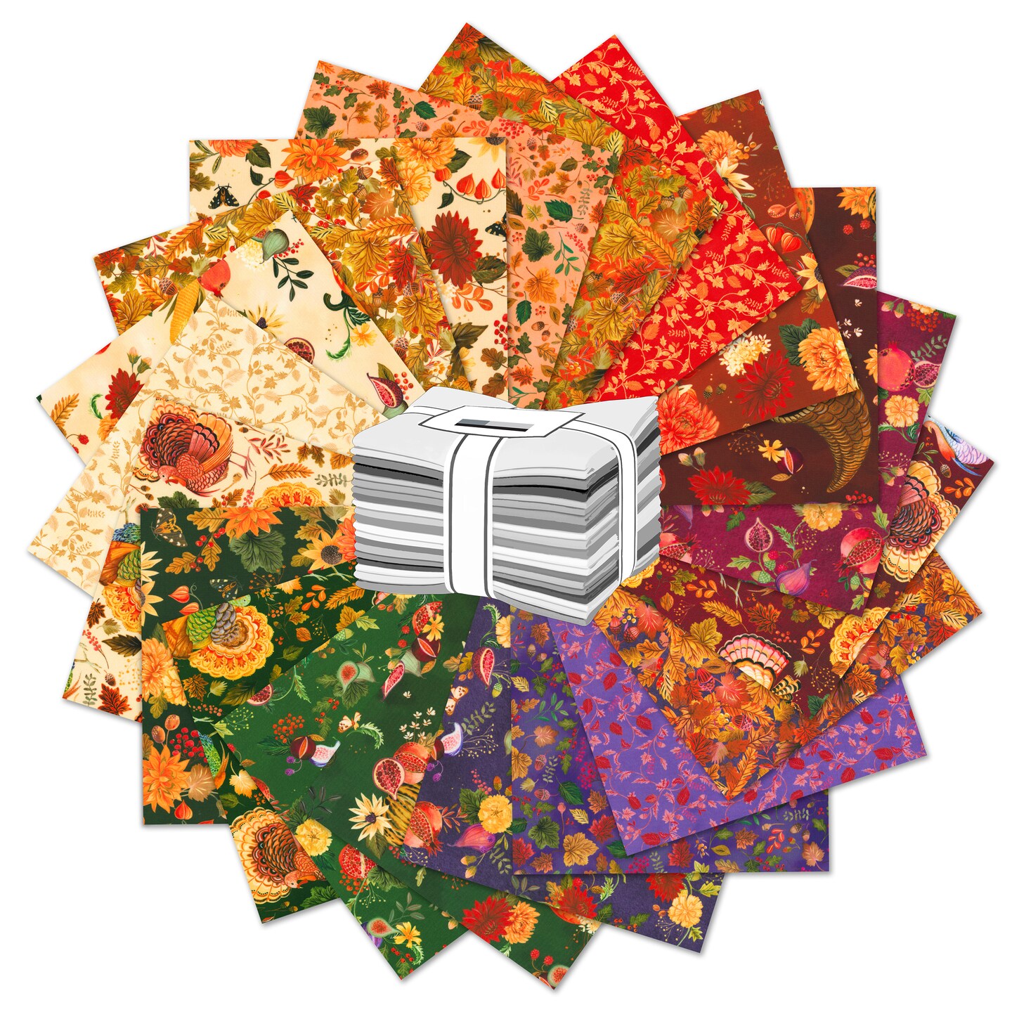 Thankful Fat Quarter Bundle by Victoria Nelson for Robert Kaufman (FQ-2151-20)