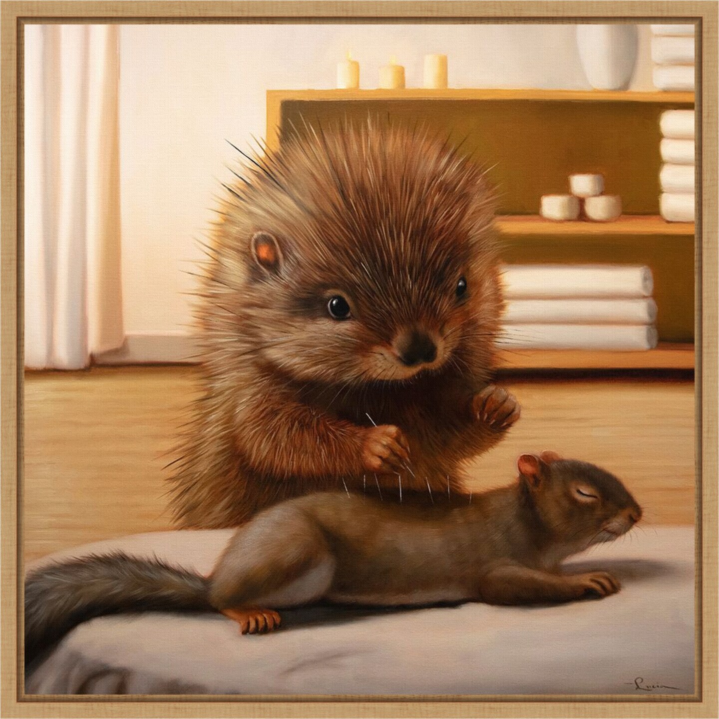 The Acupunturist by Lucia Heffernan Framed Canvas Wall Art