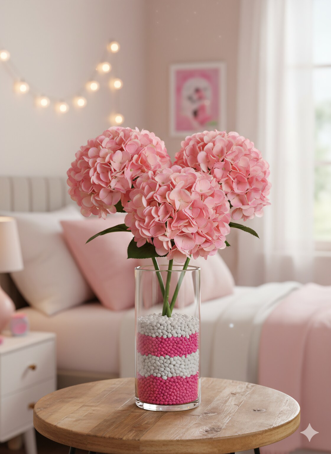 Romantic 18-Inch Pink Hydrangea Stem Set of 12 - Charming 7-Inch Diameter - Ideal for Home Décor, Wedding Centerpieces, and Special Occasion Floral Designs, Floral Home by Artificial Flowers