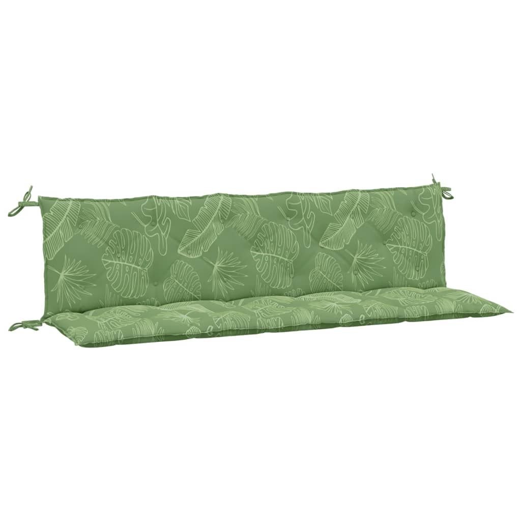 Edge Collections - 70.9" x 19.7" - Green - Garden Bench Cushions Leaf Pattern - 2 Pieces