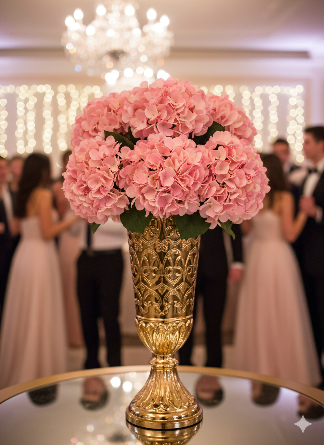 2PC Romantic 18-Inch Pink Hydrangea Stem- Charming 7-Inch Diameter - Ideal for Home Décor, Wedding Centerpieces, and Special Occasion Floral Designs, Floral Home by Artificial Flowers