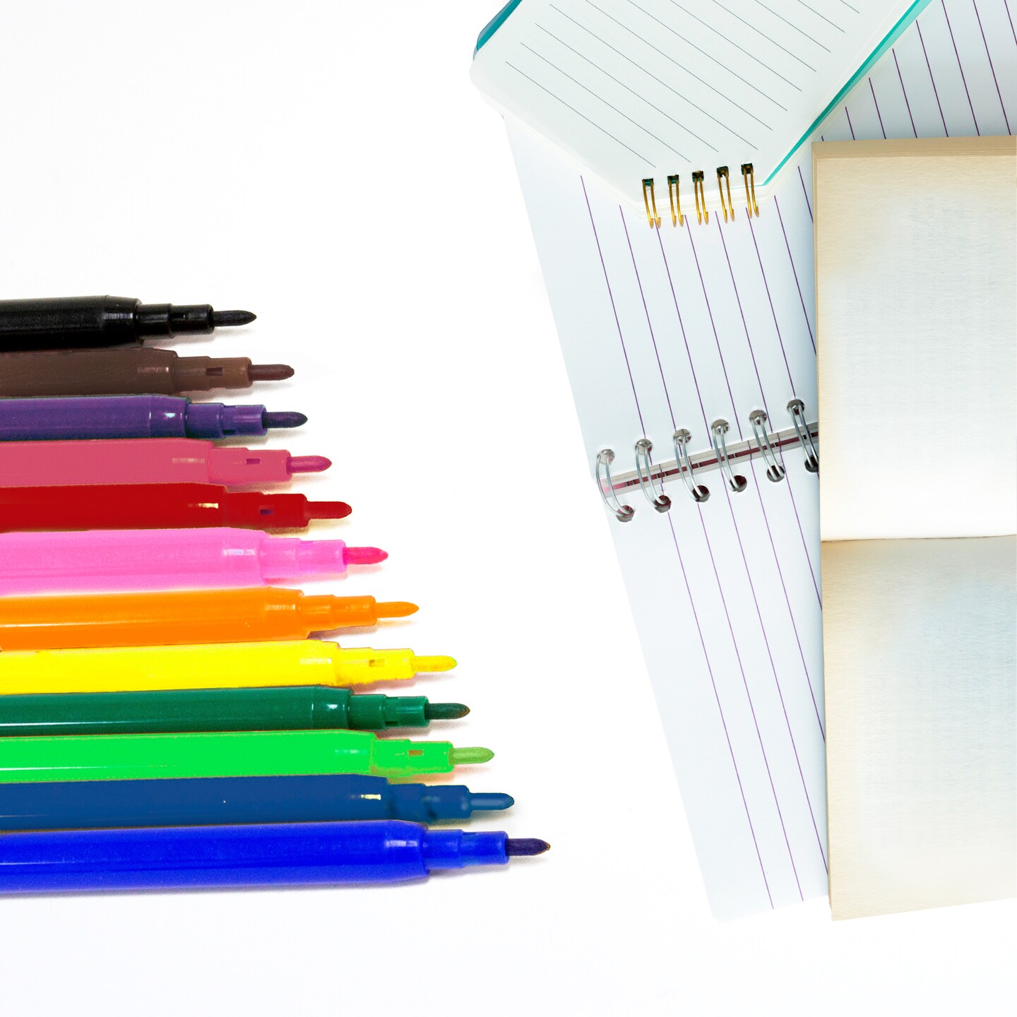 BAZIC Fine Line 12 Classic Colors Washable Markers