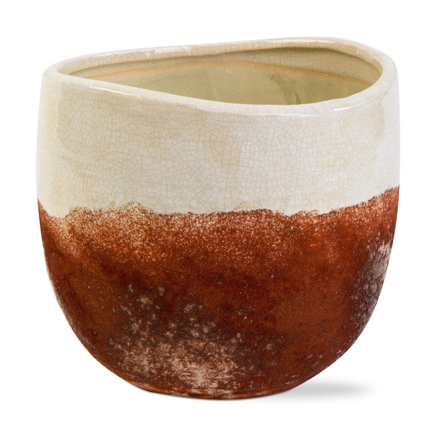Ibiza Terracotta Planter Large, 7.09L x 7.09W x 6.69H inches, Fits up to a 6 inch drop in pot