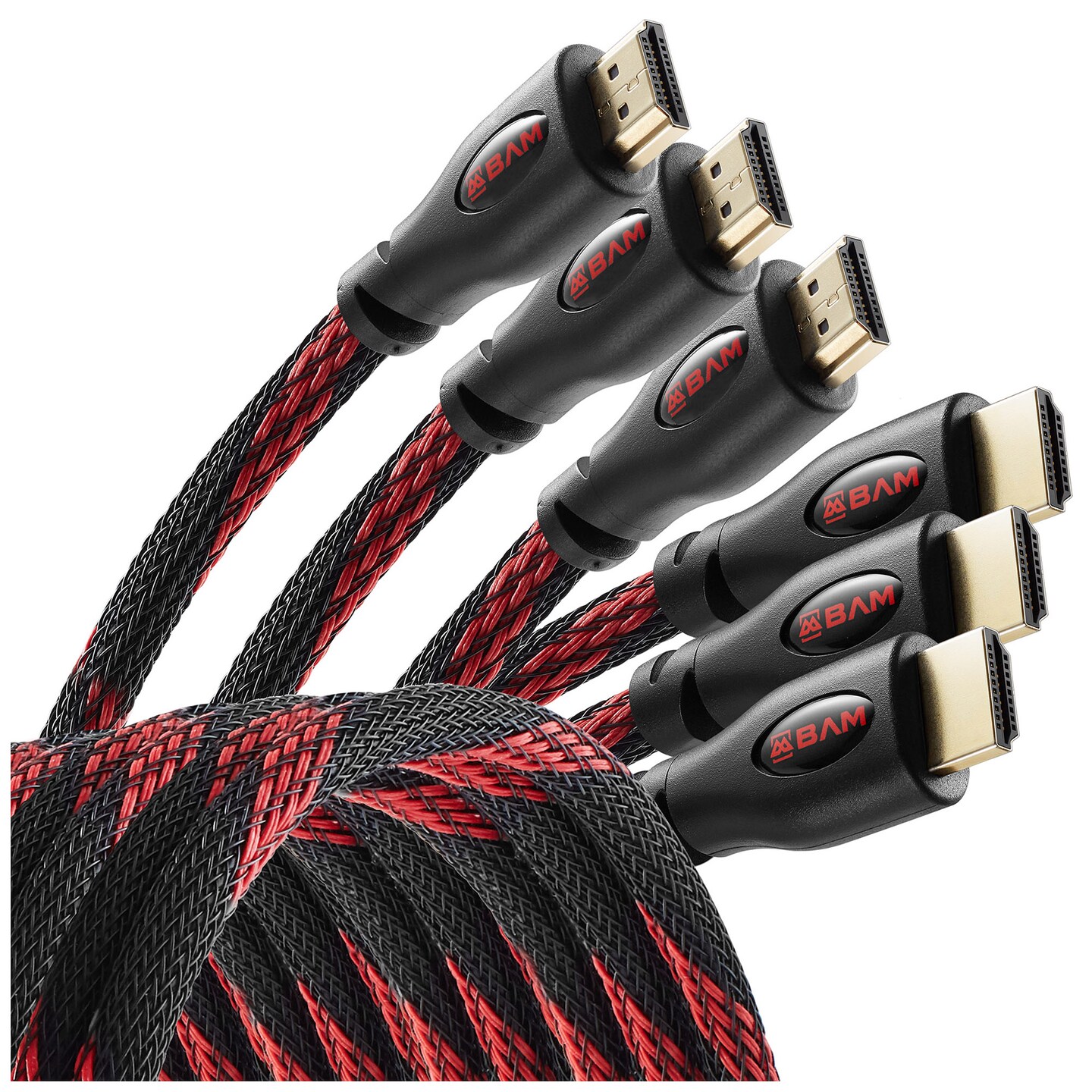 BAM 3 Pack High Speed 4K HDMI Cables