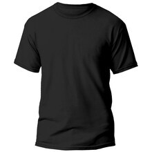 Black Round Neck Short Sleeve T-Shirt for Adult