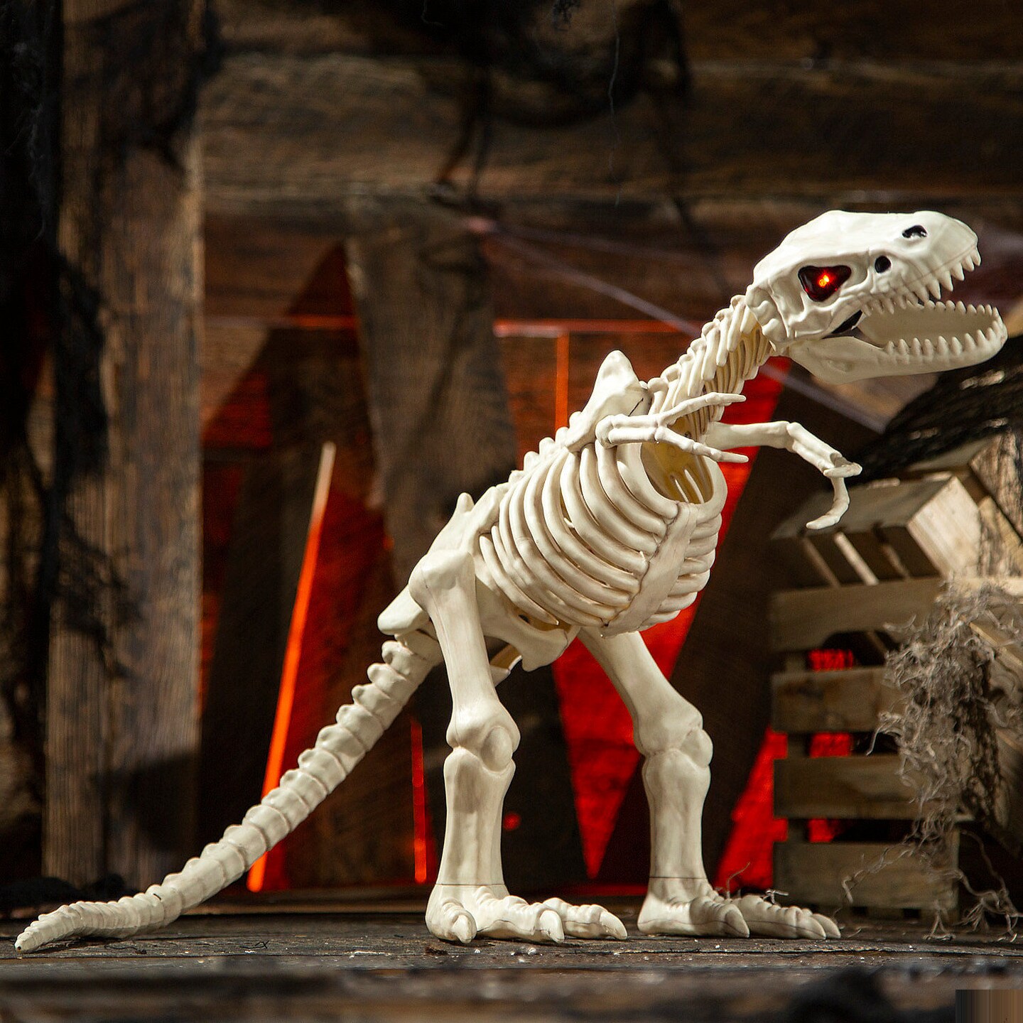 Light Up T-Rex Skeleton Decoration
