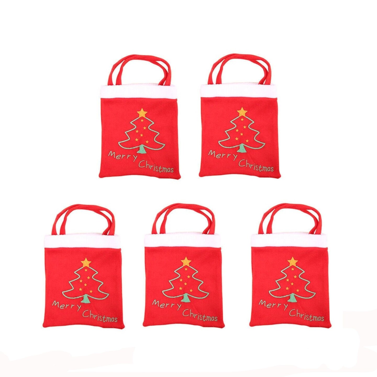 5Pcs Santa Pants Christmas Tree Elves Elk Candy Bag Storage Bottle Bag Kit