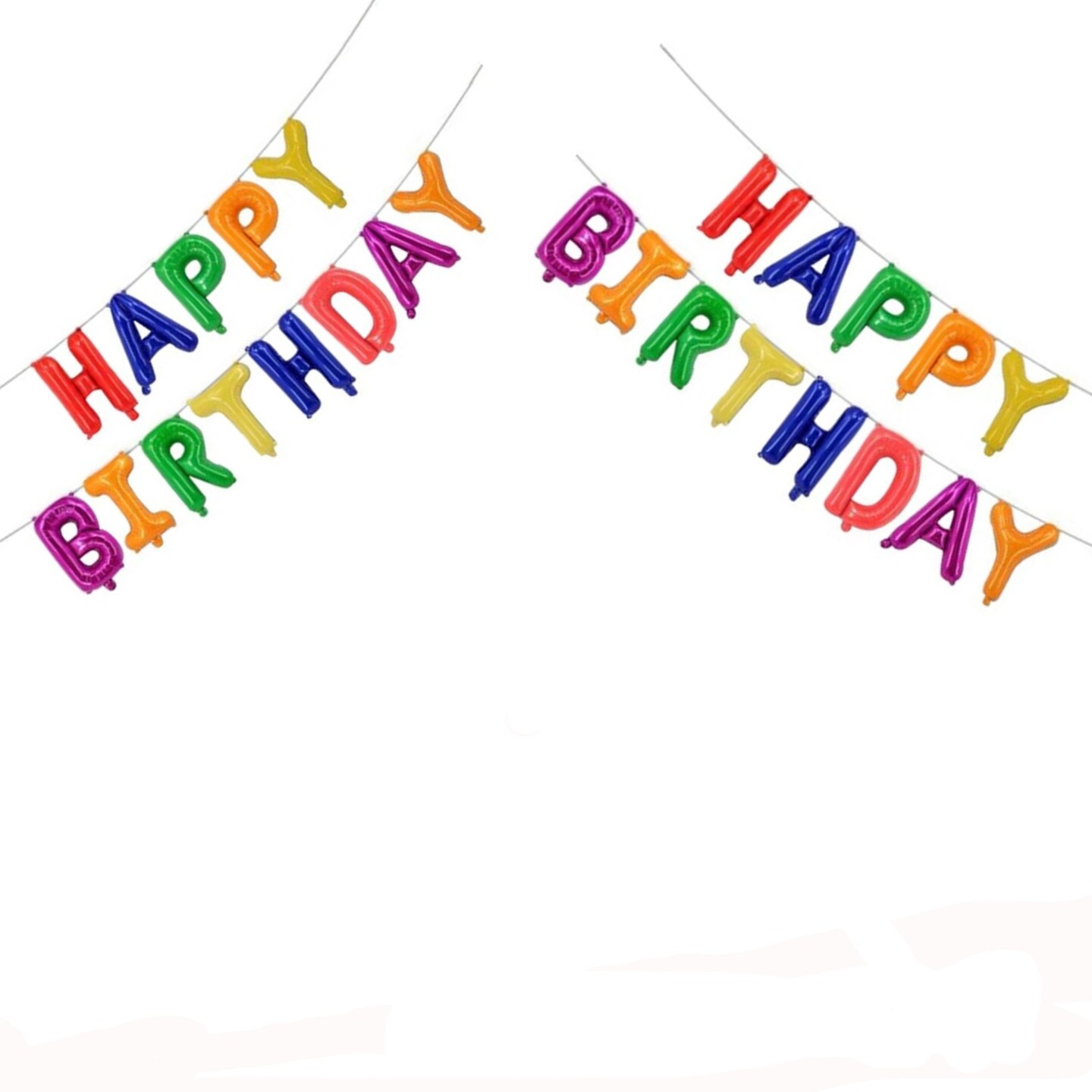 Happy Birthday Self-Inflating Balloon Banner Party Decoration