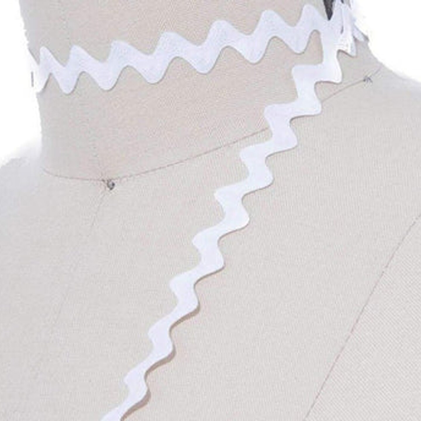 3 Yards White Mini Soft Ric Rac Ribbon Trim – Pliable Zig Zag Sewing Trim for Crafts, Clothing & Home Decor
