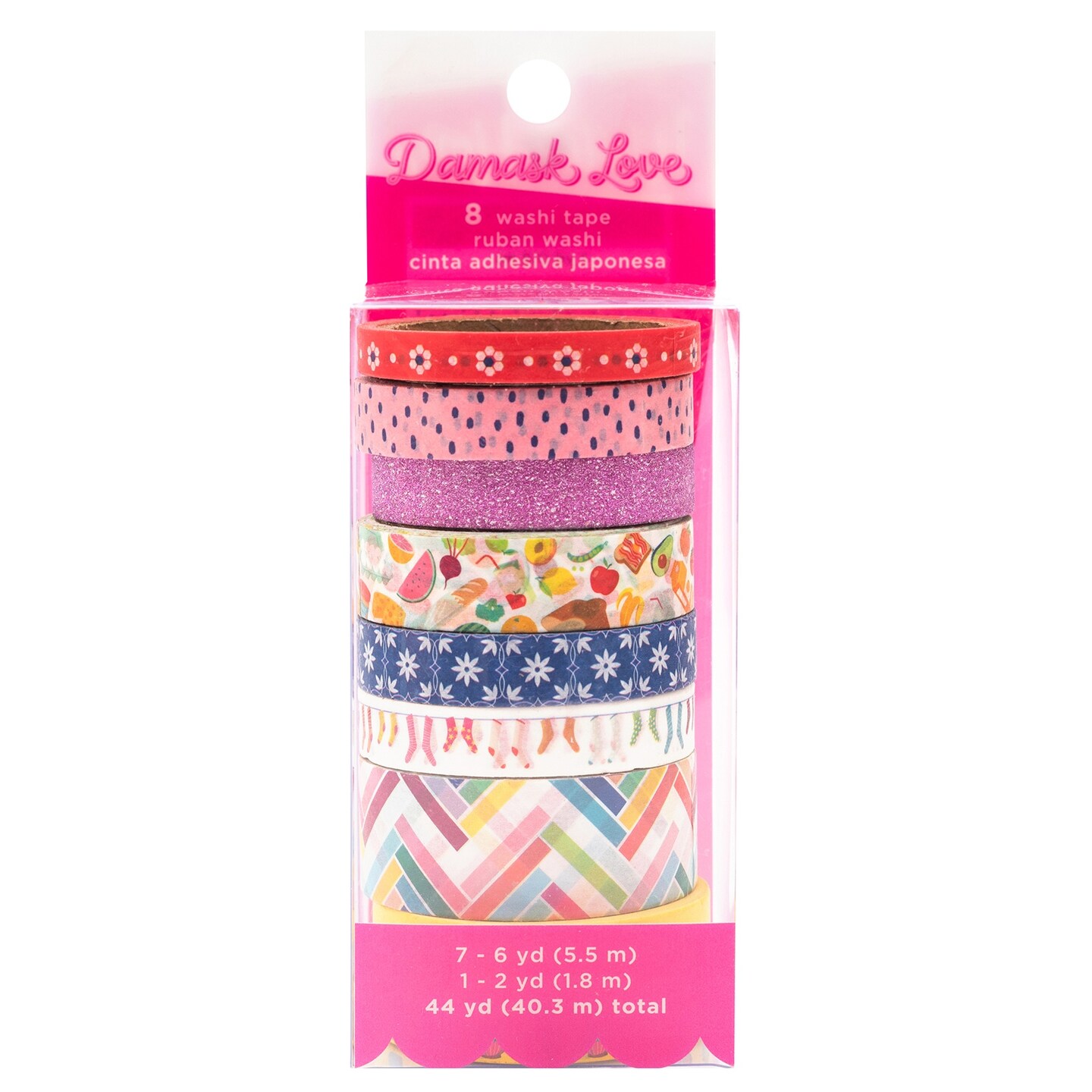 Damask Love Write At Home Washi Tape 8/Pkg