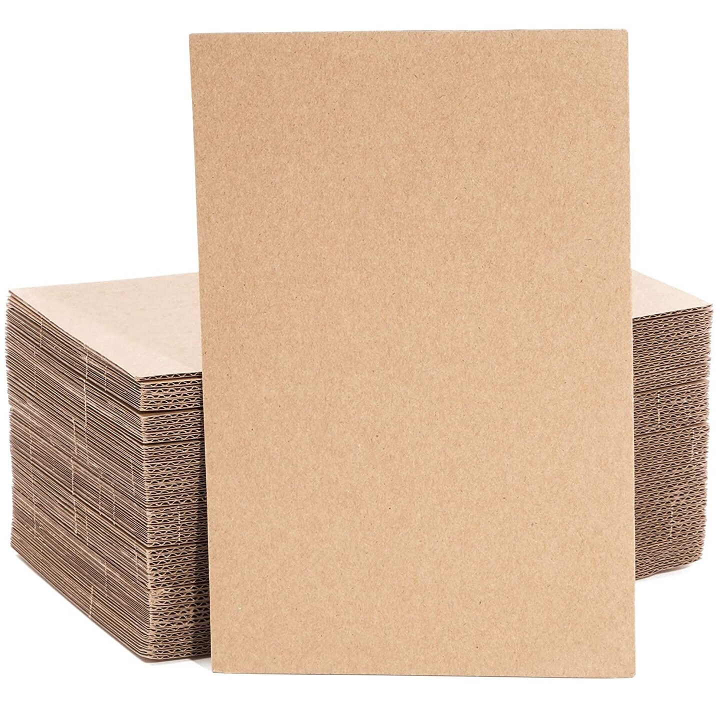 Juvale Corrugated Cardboard Sheets - 6 x 9 in, 2 mm Thick, Brown, Pack of 50 - Book Binding Materials & Thin Cardboard Sheets for Crafts & Mailer Dividers & Backing Board