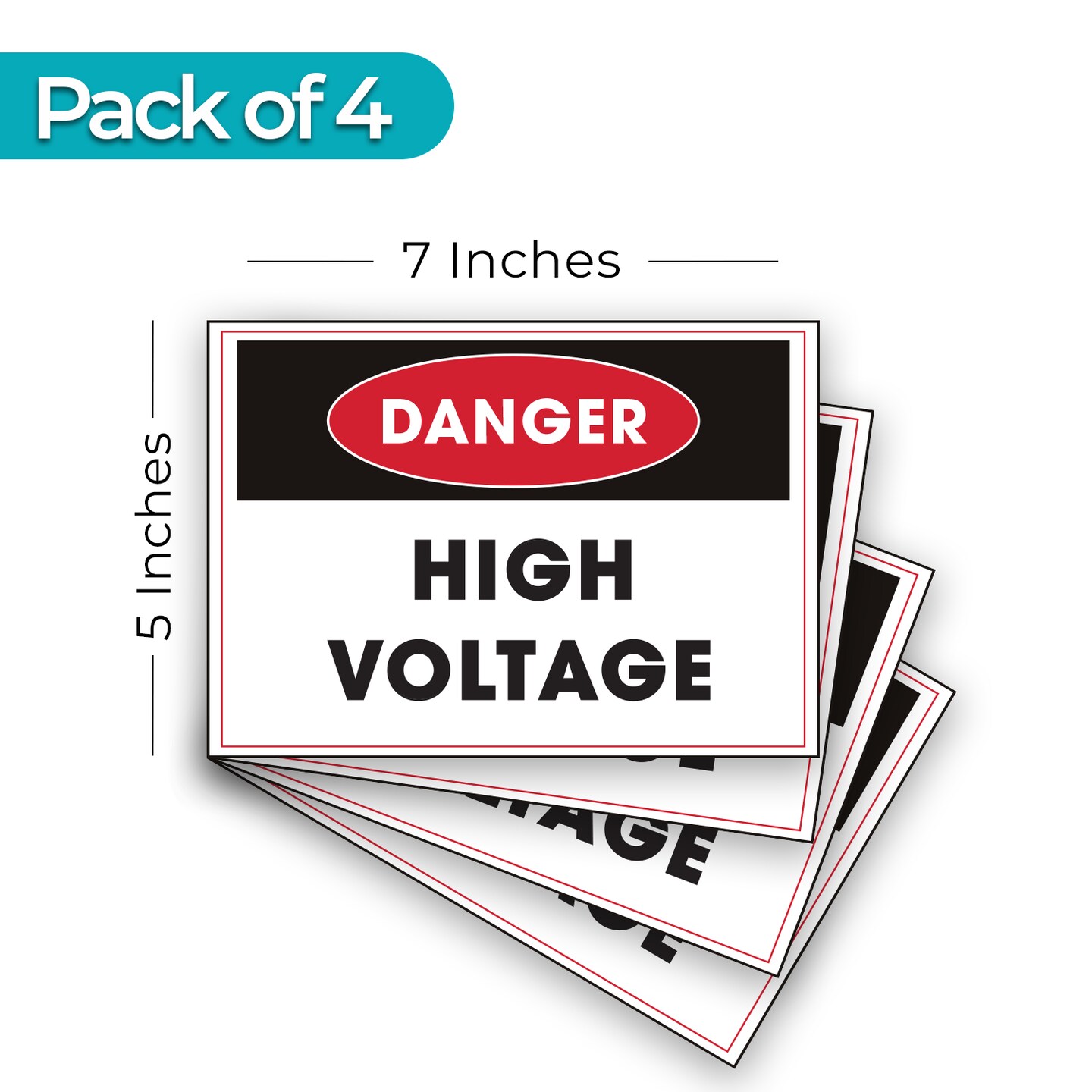 Danger High Voltage Sticker - Warning Safety Vinyl Decal Sign