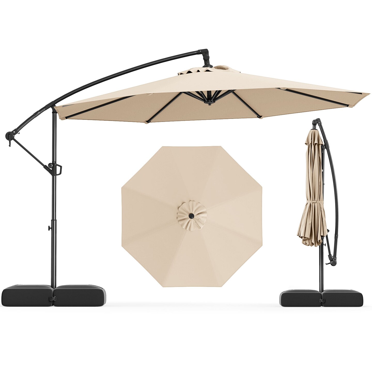 9ft navy blue patio umbrella Safavieh 9 ft. Elegant Double Top Umbrella Red
