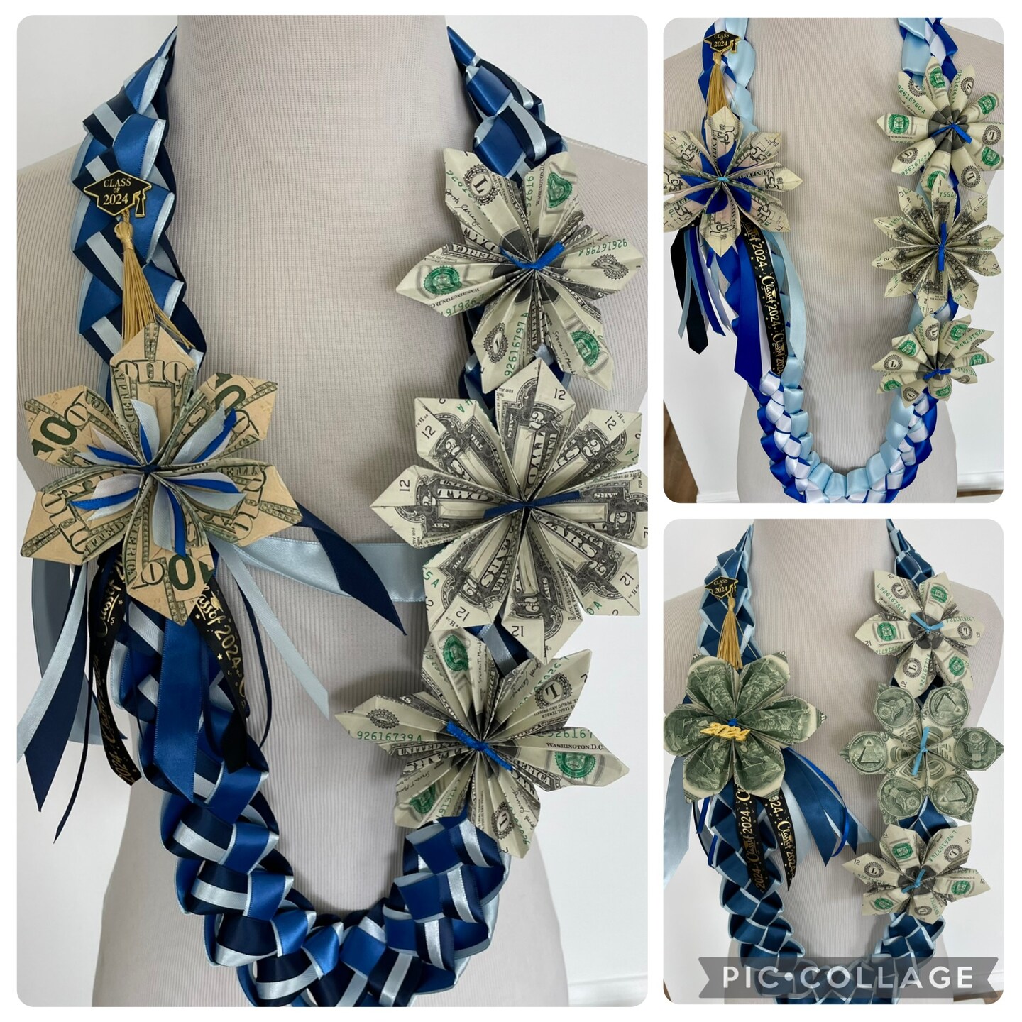 Butterfly Lei Money Chain Necklace For Graduation Class Of 2025