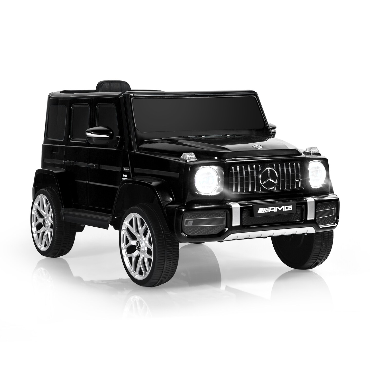 Remote Control 12V Ride On Car for Kids with USB, Music, Spring Suspension