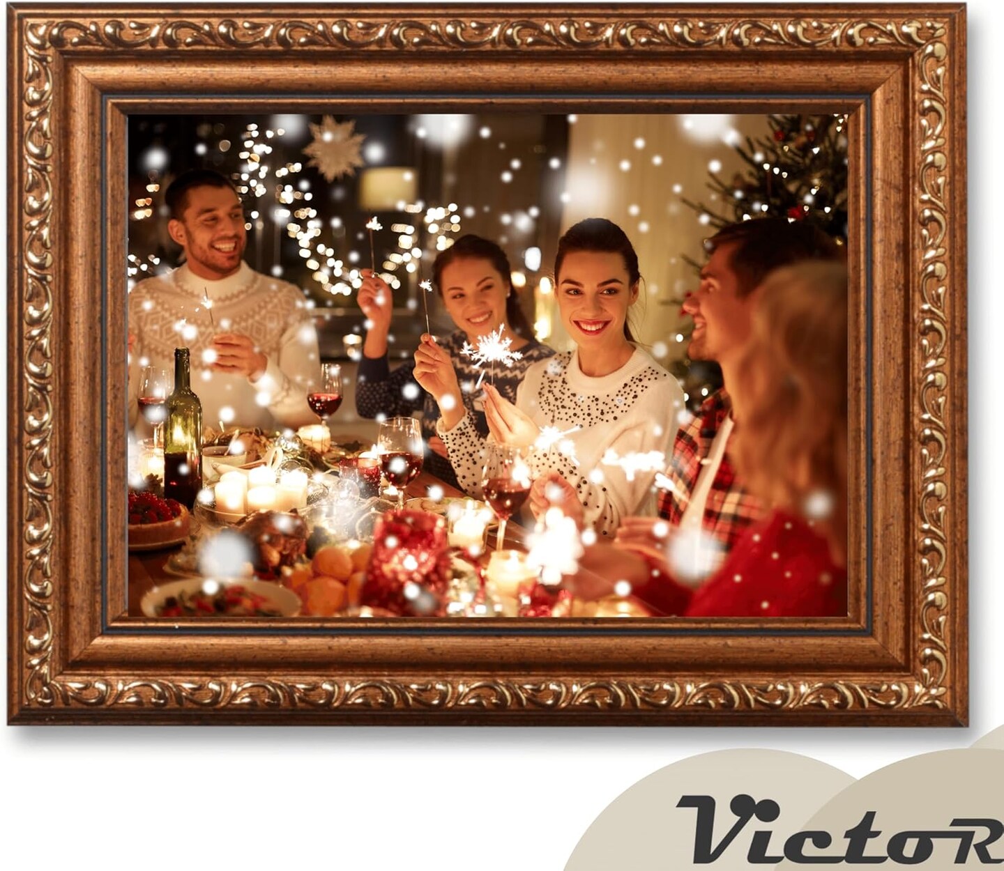 5x7 Picture Frame Brown Gold - Vintage Picture Frames with Shutterproof Acrylic Glass - Antique - Baroque