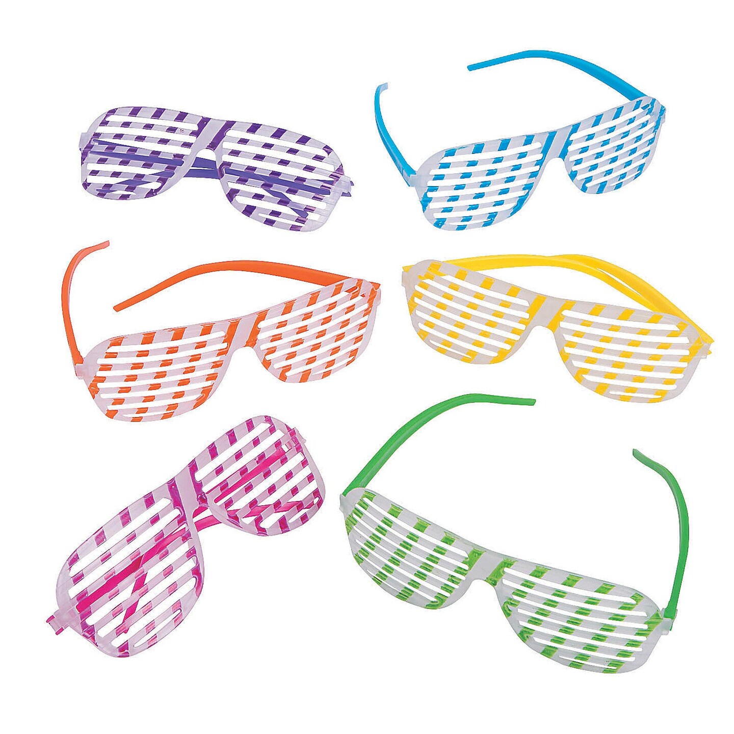 Kids Bright Color Glow-in-the-Dark Shutter Glasses 12 Pieces