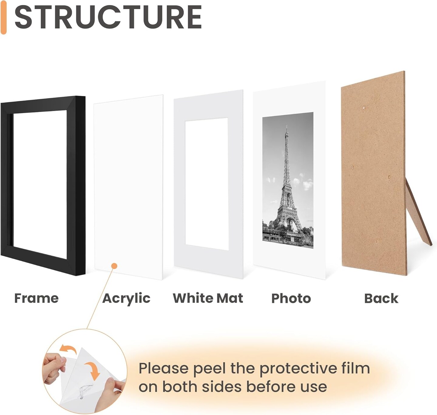 8x10 Picture Frame Set of 10