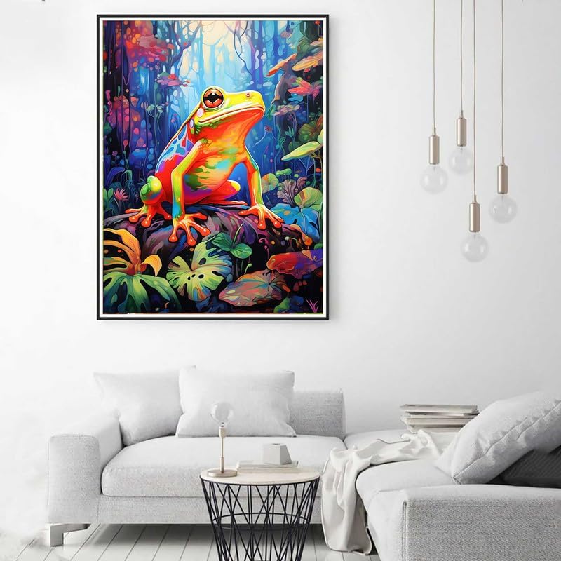 Paint by Numbers Kits for Adults -Animals DIY Oil Paintings Canvas Acrylic Paint Set - Frog Paint by Numbers Kit for Beginners and Ideal for Home Decor 16x20 inch-264