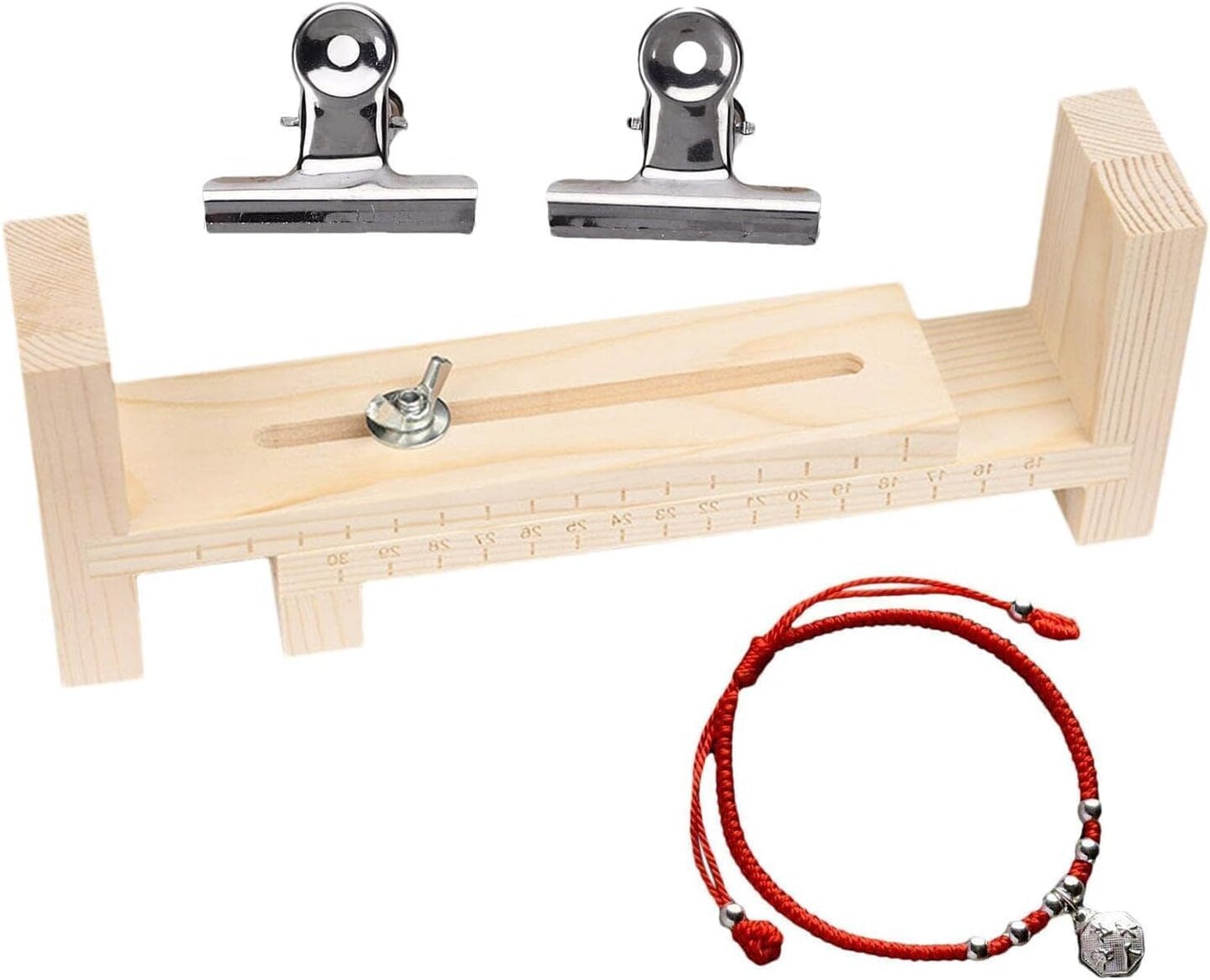 Paracord Jig Bracelet Maker | Wooden Jig Bracelet Maker Tool Kit, DIY Craft Tool Kit for Braiding, Weaving, Arts, Crafts and Sewing