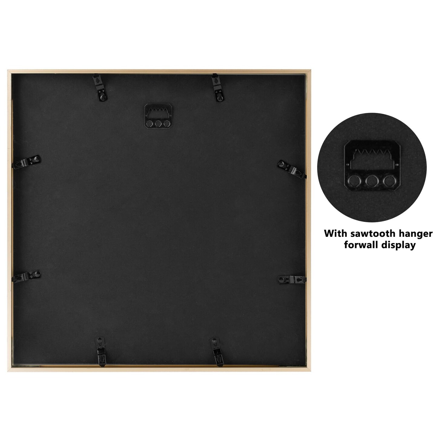 12x12 Metal Picture Frame with Mat for 8x8 Picture &#x26; Real Glass, Aluminum Photo Frame Collection (Gold, 1 Pack)