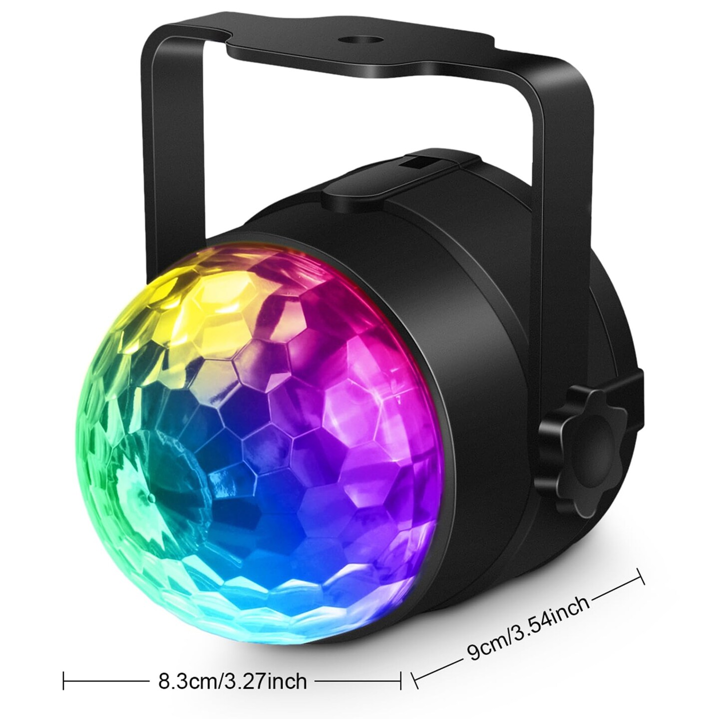 2-Pack Sound Activated Party Lights with Remote Control, Disco Ball Light, DJ Strobe Lamp for Home Room Dance Party Supplies White Elephant Gifts Birthday Christmas Halloween Party Decorations