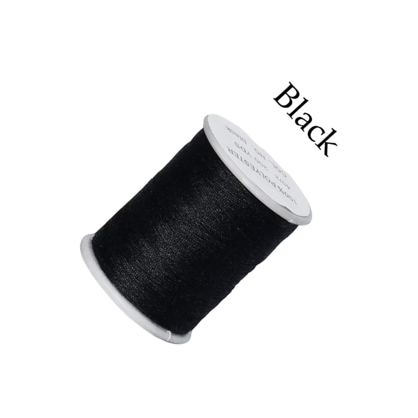 200 Yards Black Small 100% Polyester Thread Strong & Versatile Sewing Thread
